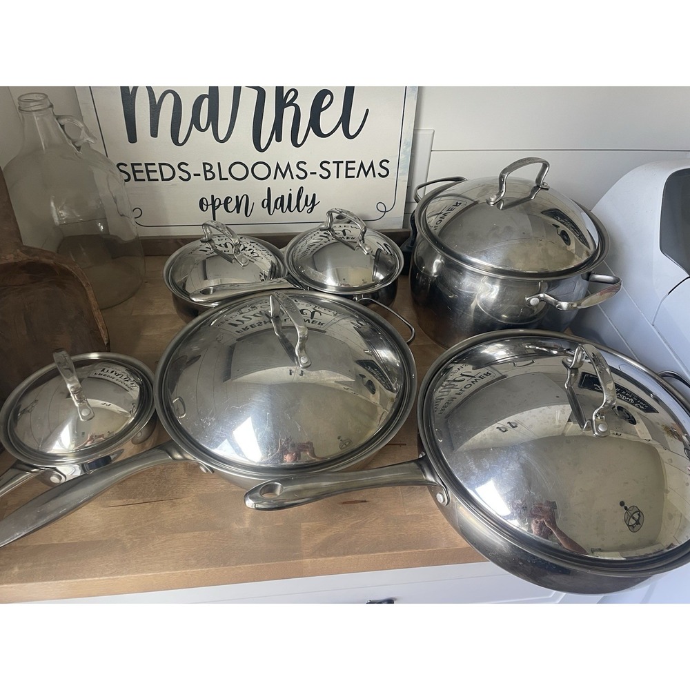 Belgique Stainless Steel Cookware Assortment Mixed Lot 12 Piece Set